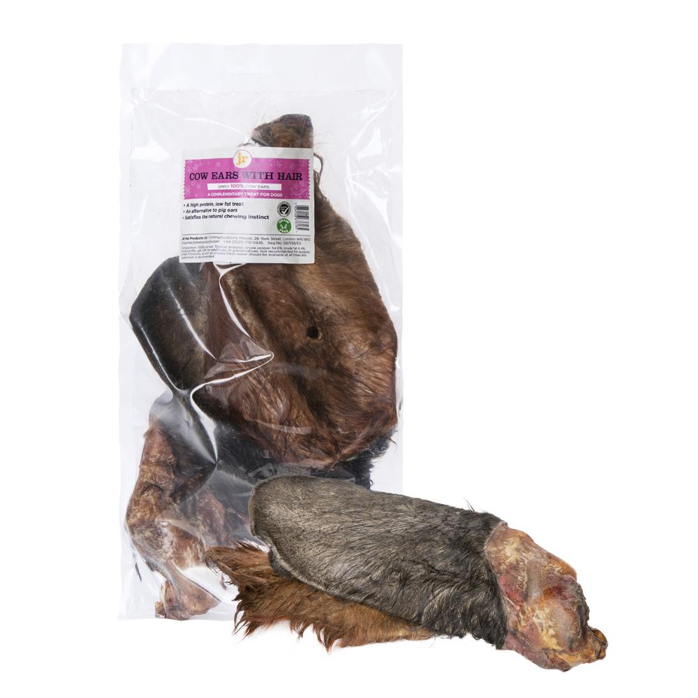 JR Pet Products - Cow Ears with Hair (Pack of 3)