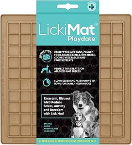 LickiMat Playdate pet mat with packaging on a white background