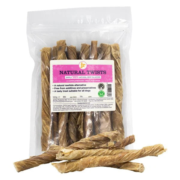 J R Pet Products - Beef Natural Twists 100g