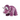 Purple dinosaur dog toy on white background