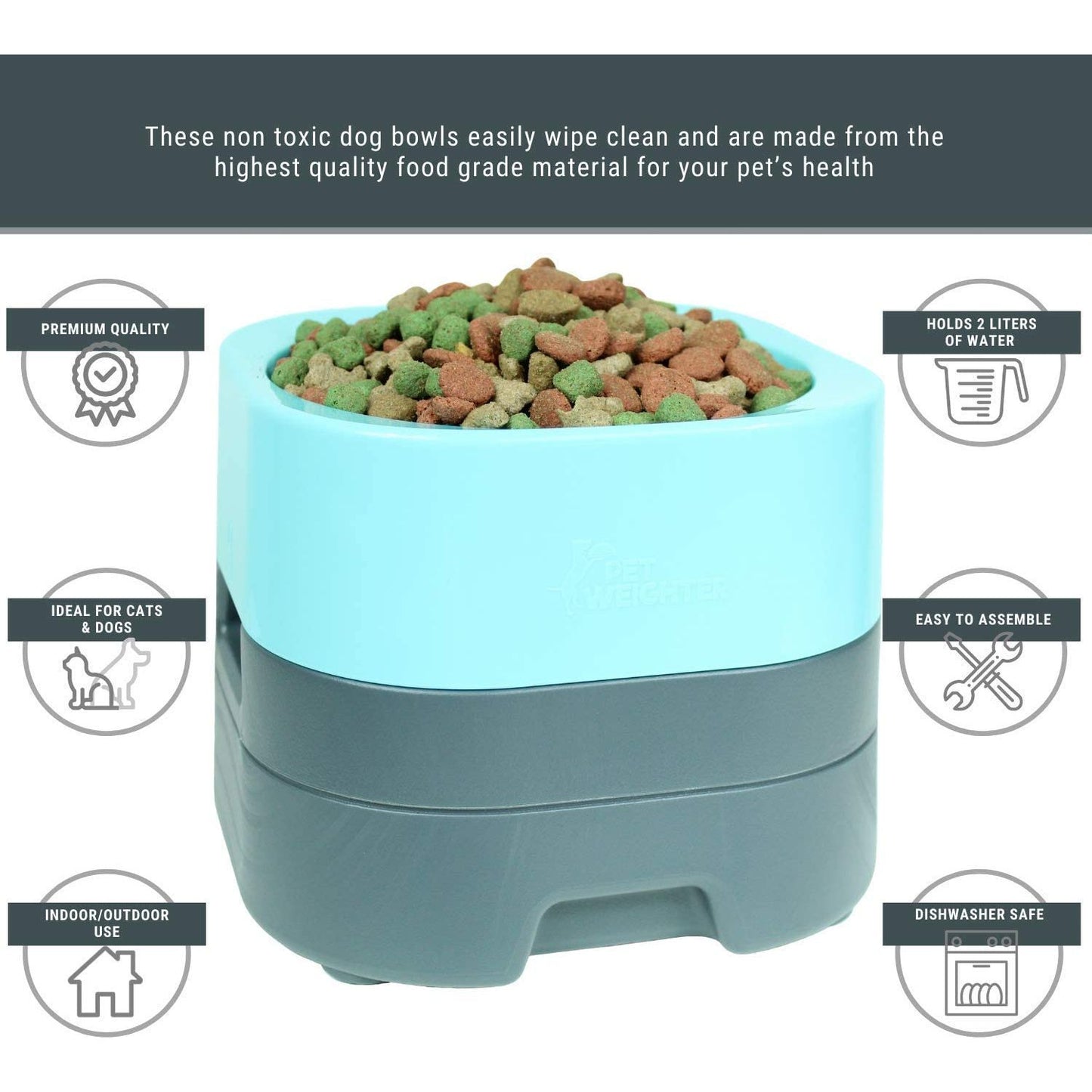 PetWeighter Elevated Dog Bowl