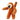 A plush monkey toy with orange-brown fur, a white face, and a black nose, posed with one arm extended against a plain white background.
