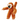 A plush monkey toy with orange-brown fur, a white face, and a black nose, posed with one arm extended against a plain white background.