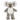 A plush koala toy with gray and white fur, a brown nose, and large fluffy ears, photographed against a plain white background.