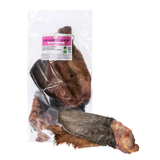 JR Pet Products - Cow Ears with Hair (Pack of 3)