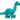 A plush dinosaur toy with a teal-blue body, cream-colored underbelly and feet, and a small brown eye, shown against a plain white background.