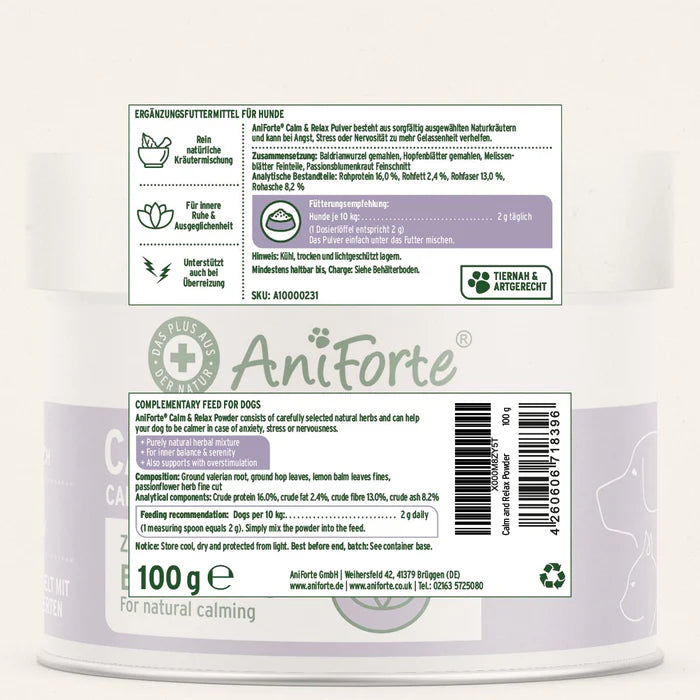 Calm & Relax Powder for Dogs - 100g