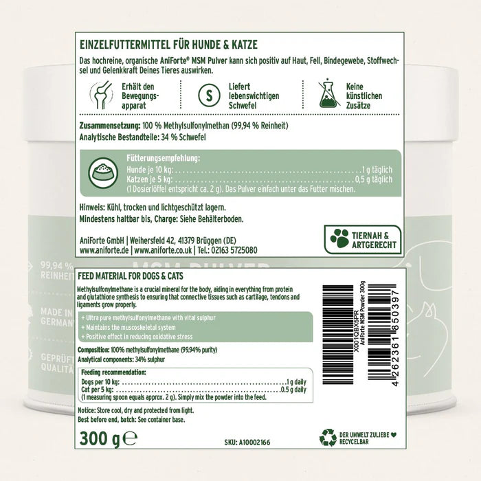 MSM Powder for Dogs & Cats 300g